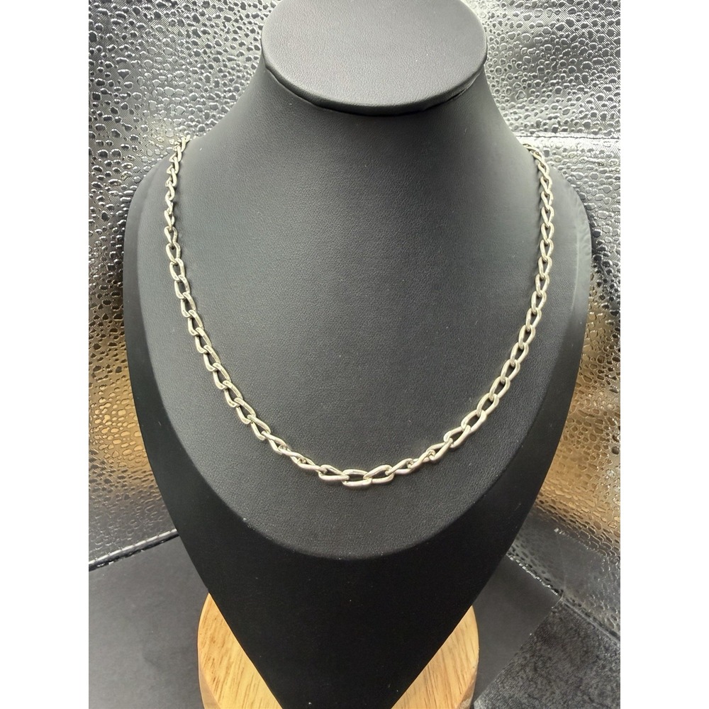 Vintage 20" Sterling Silver Link Chain Necklace 4.25 mm 15 Grams J30